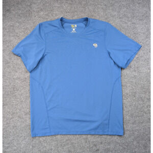 Mountain Hardwear Shirt Mens Medium Blue Athletic Outdoors Training Hiking Wick